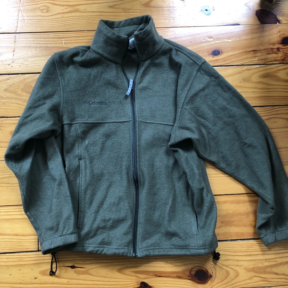 Columbia fleece jacket olive green